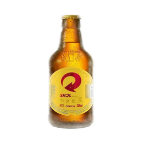 Cerveja Skol Pilsen Garrafa 300ml – Caixa 24 Unidades