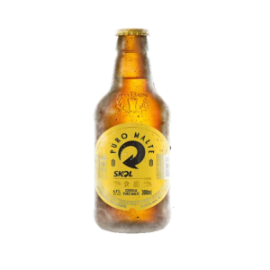 Cerveja Skol Puro Malte Garrafa 300ml – Caixa 24 Unidades